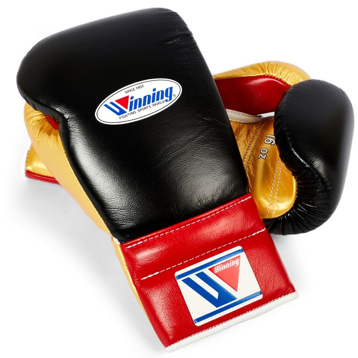 WINNING JAPAN BOXING MS TRAINING GLOVES - BLACK RED GOLD