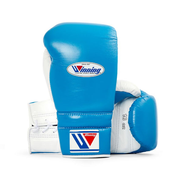 WINNING JAPAN BOXING MS TRAINING GLOVES - SKY BLUE WHITE LACE 2