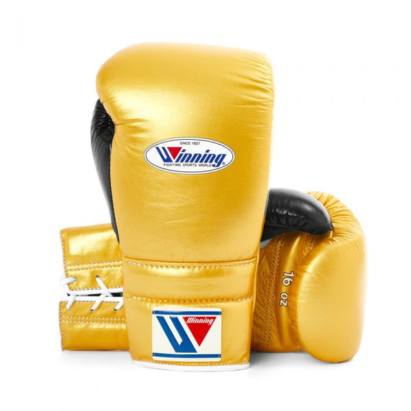 WINNING JAPAN BOXING MS TRAINING GLOVES - GOLD BLACK LACE 2