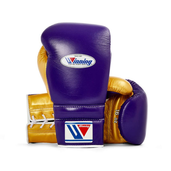 WINNING JAPAN BOXING MS TRAINING GLOVES - PURPLE GOLD LACE