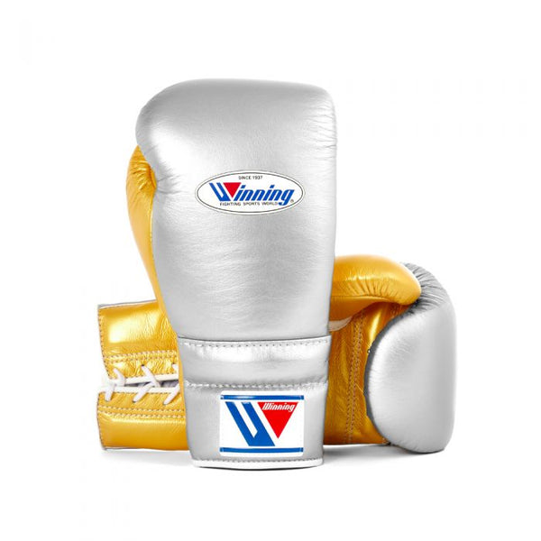 WINNING JAPAN BOXING MS TRAINING GLOVES - SILVER GOLD